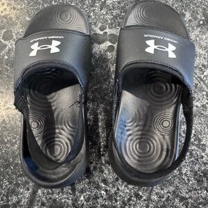 Under Armour Kids Charcoal Slide Sandals
